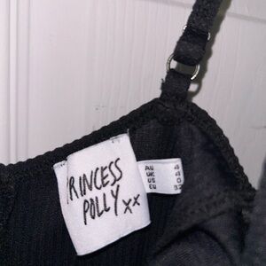 NEW Princess Polly Black Ribbed Jumpsuit